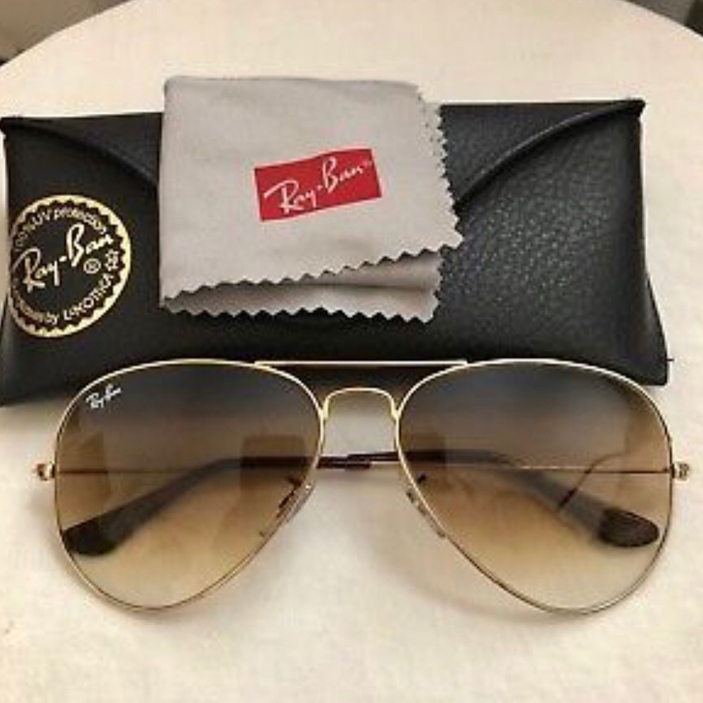 SOLD Ray-Ban Brown Gradient Aviators